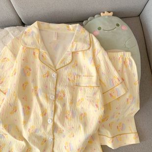 家居服防凸点 睡衣女款 2025新款 夏可外穿独特绝美学生网红款 法式