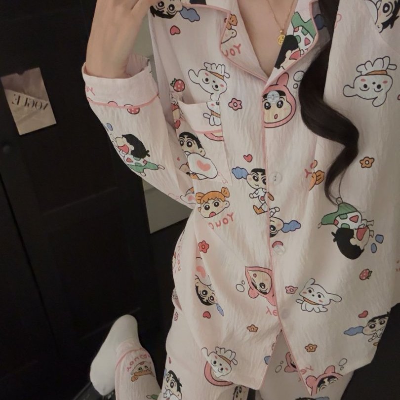 2025新款今年流行爆款睡衣女秋冬长袖长裤可爱慵懒松弛感家居服春