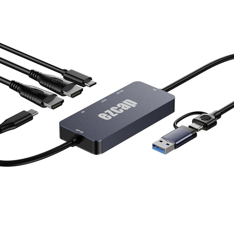 ezcap377 GameLink DP(TYPE-C)+HDMI输入4K录制质量USB 3.2 Gen 1