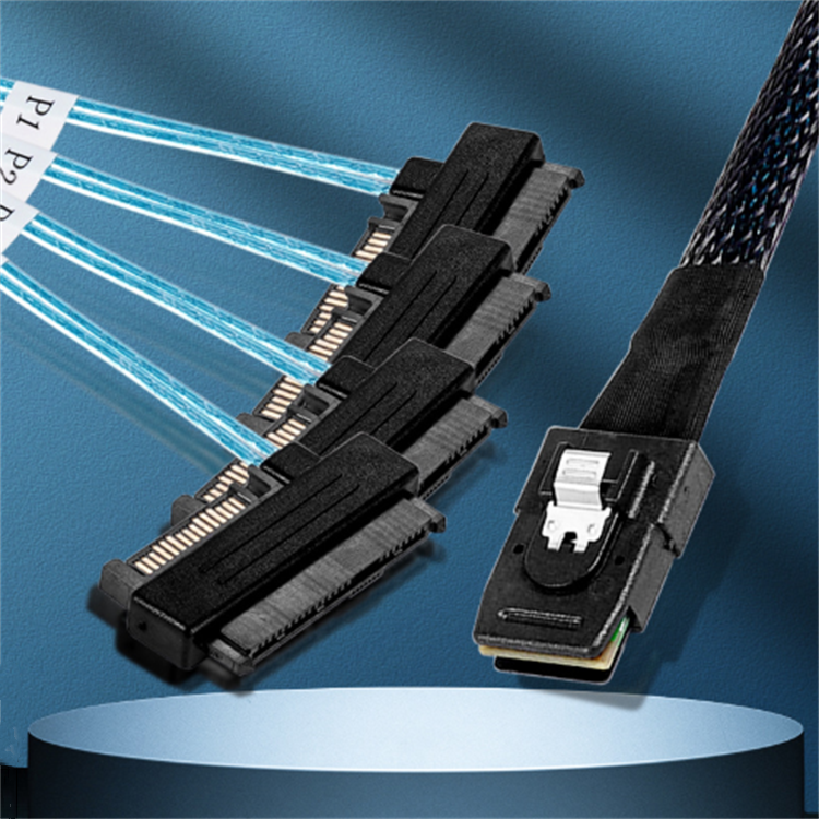 服务器电脑硬盘电源传输连接线 Mini SAS36P SFF-8087转8482 SATA