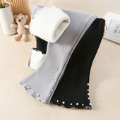 秋冬款 加绒2023新款 洋气儿童喇叭裤 女童打底裤 中小童外穿宝宝裤 子