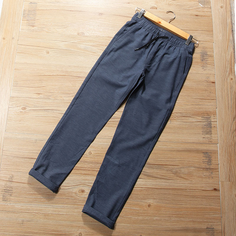 外贸出口童装休闲长裤中大童四面弹力纯色男童小脚口薄款裤亲子装