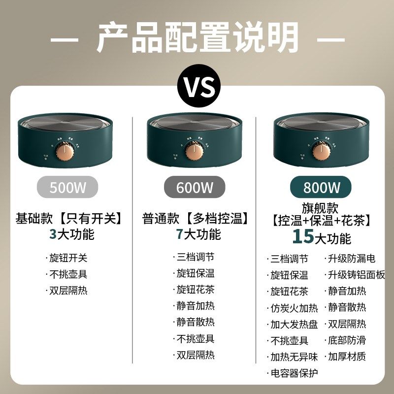新款电陶炉煮茶壶小型电热炉迷你电磁炉煮茶器煮茶炉围炉煮茶电炉