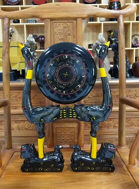 【曾楚漆器】虎座凤架鼓中国漆器曾侯乙高档手工艺品定制摆件仿古