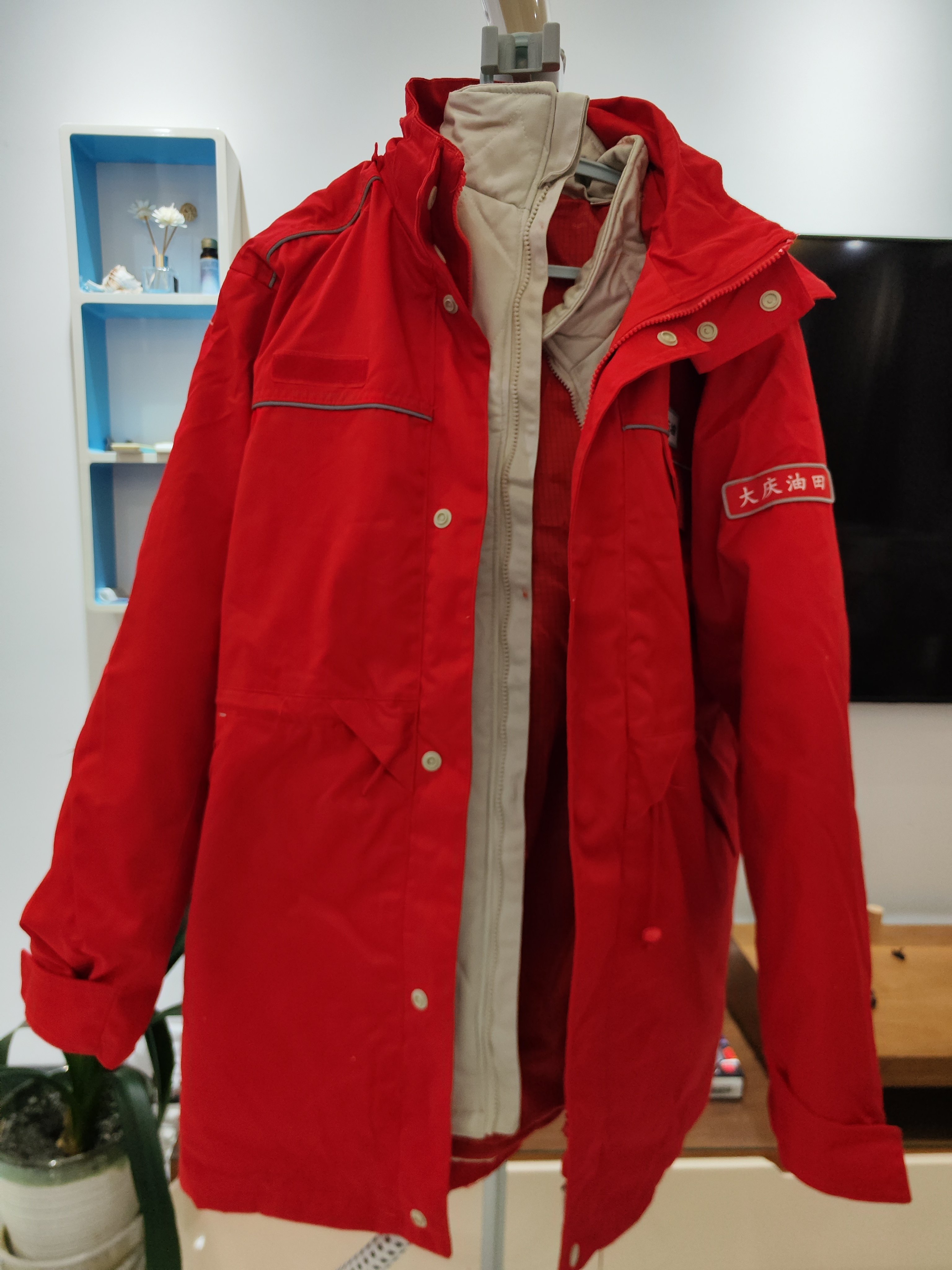 精品石油棉服冬季防静电加厚棉衣套装工作服保暖劳保男女户外防寒
