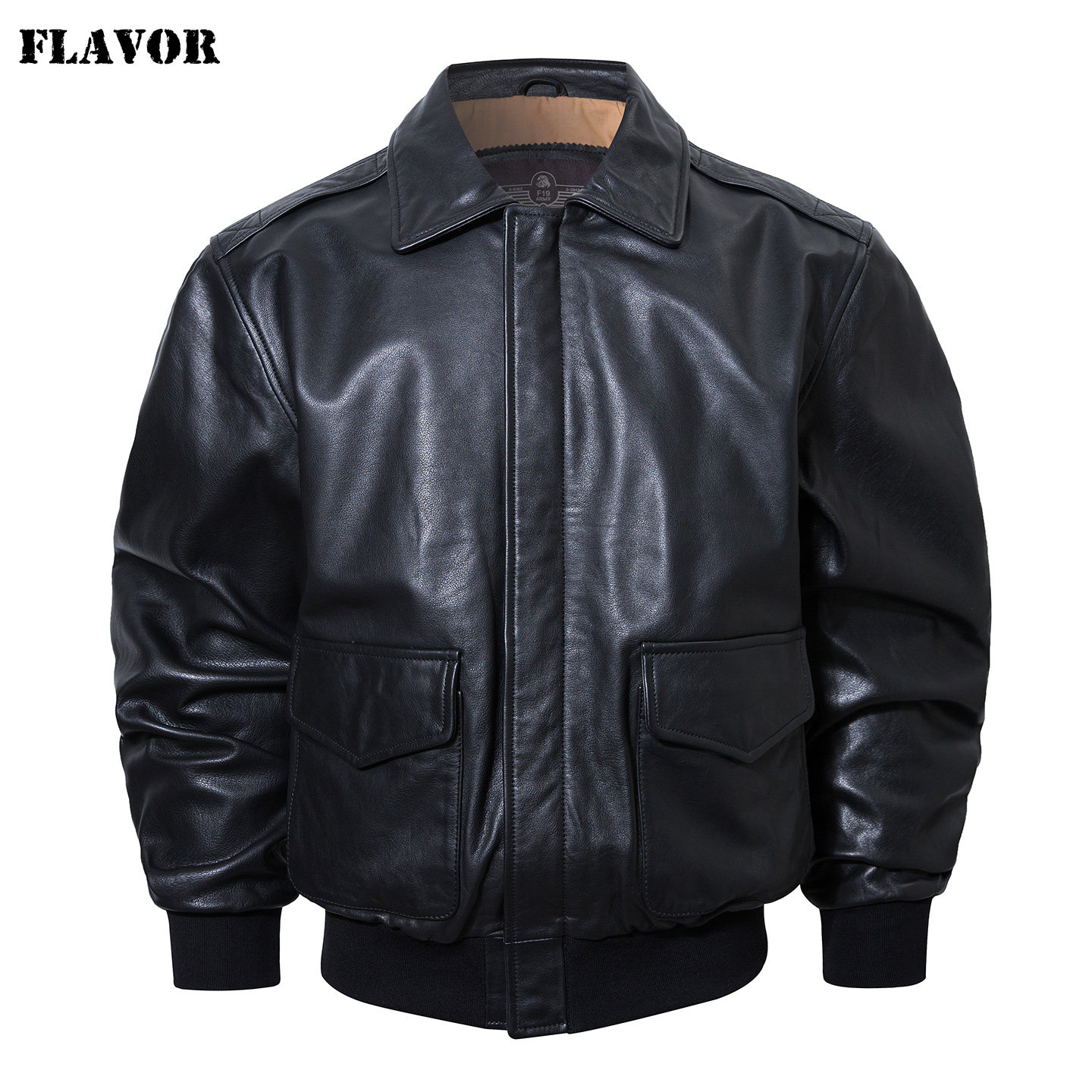 FLAVOR/佛兰诺2026秋季新款牛皮皮衣男 真皮皮夹克半植鞣皮复古