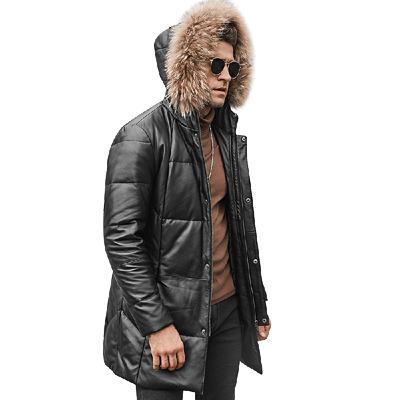 秋冬新款真皮羽绒服海宁貉子毛领