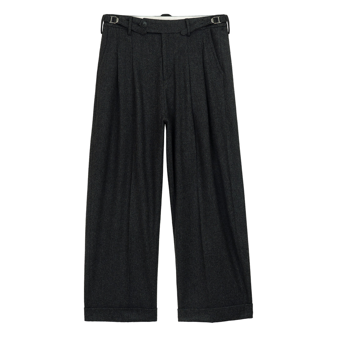 thumbnail for Simple Project*Wool Tapered Trouser Dark Grey Wool Tapered Trousers