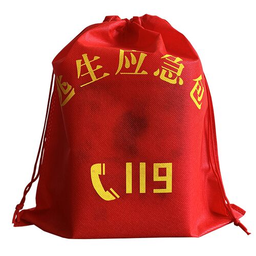 红色无纺布逃生应急绳