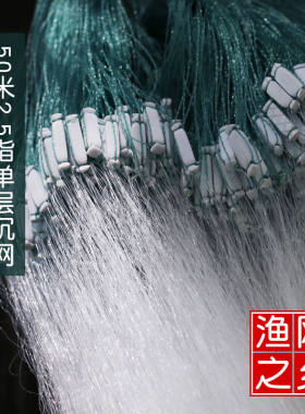 单层沉网加重100米粘网鱼网丝网