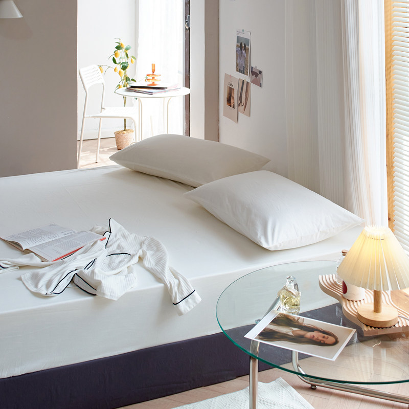 亲肤裸睡牛奶绒单床笠