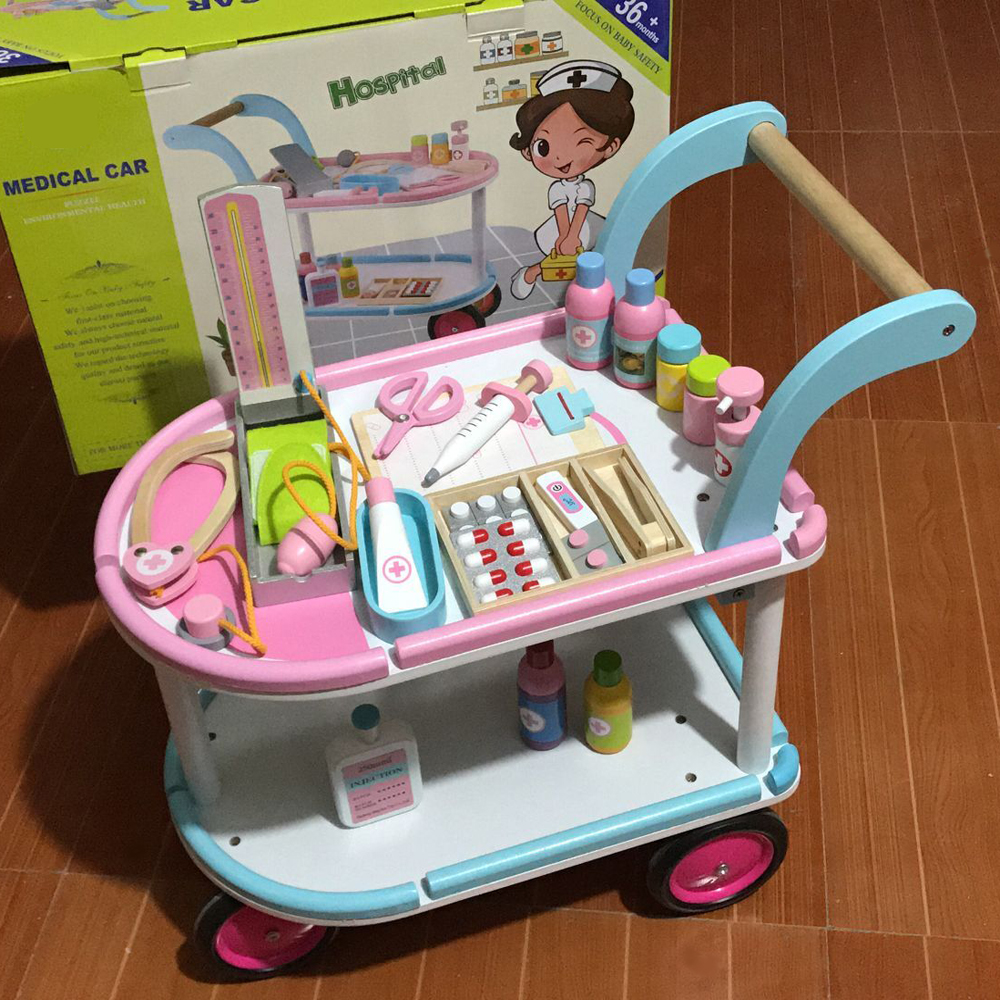 木制打针北美3-5幼儿园医生玩具