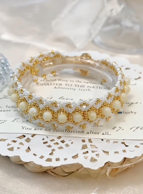 公主风巴洛克手链黄油贝珠女小众设计高级感轻奢精致闺蜜礼物手链