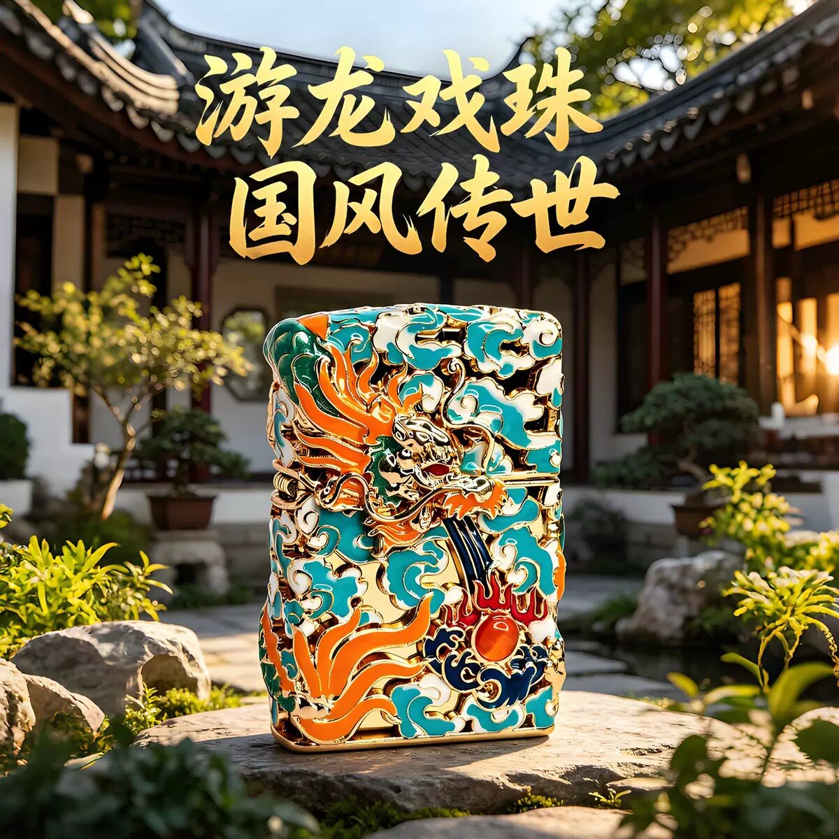 首领纯铜煤油打火机重盔甲便携