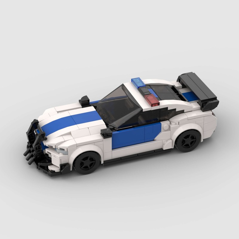 儿童益智玩具赛车moc兼容野马跑车积木D010007