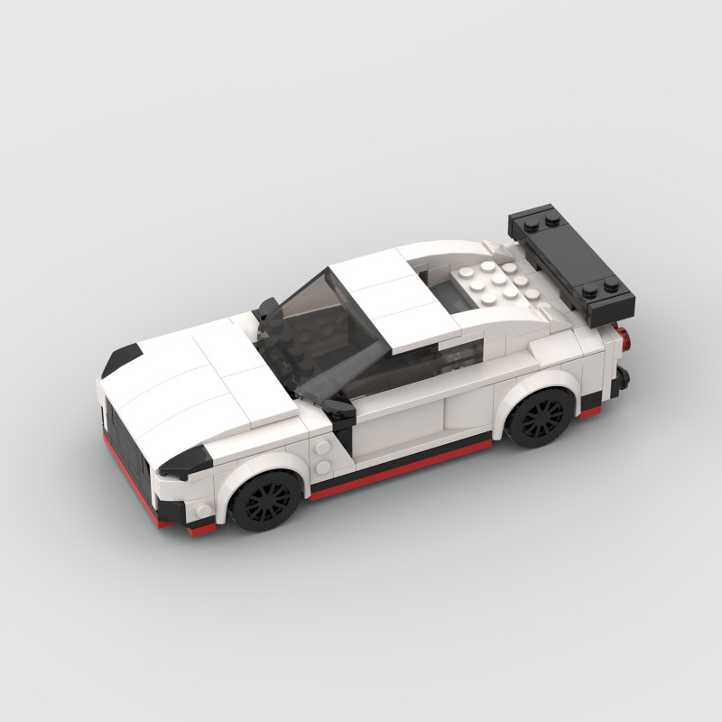 儿童玩具赛车GT-R跑车moc兼容益智拼搭 D010020