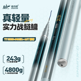 佳钓尼无二轻狂新款轻量大物竿鲢鳙鱼竿手竿超轻高碳巨物竿钓鱼竿