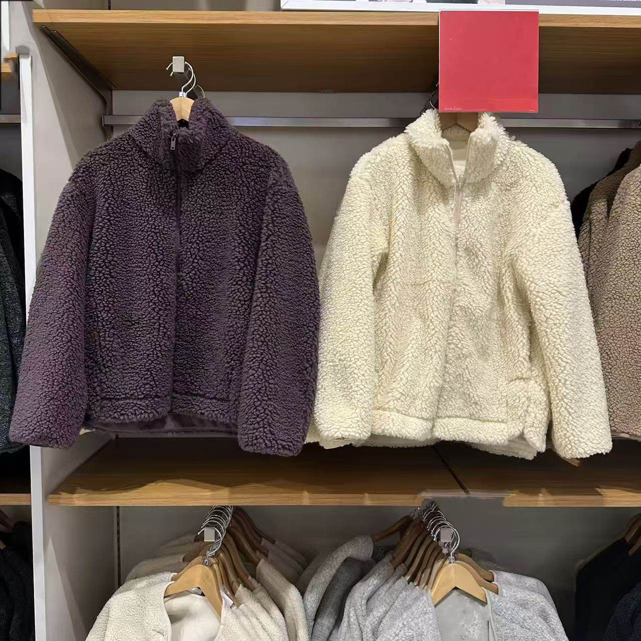 日单女装摇粒绒立领抓绒拉链茄克/长袖外套夹克25秋冬新款480800