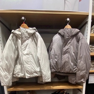 日系女装男装保暖夹棉空气棉服连帽外套加厚棉衣秋冬季新款480064