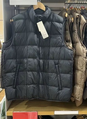 日系男装女情侣冬季空气棉服背心便携式保暖马甲立领外套483632