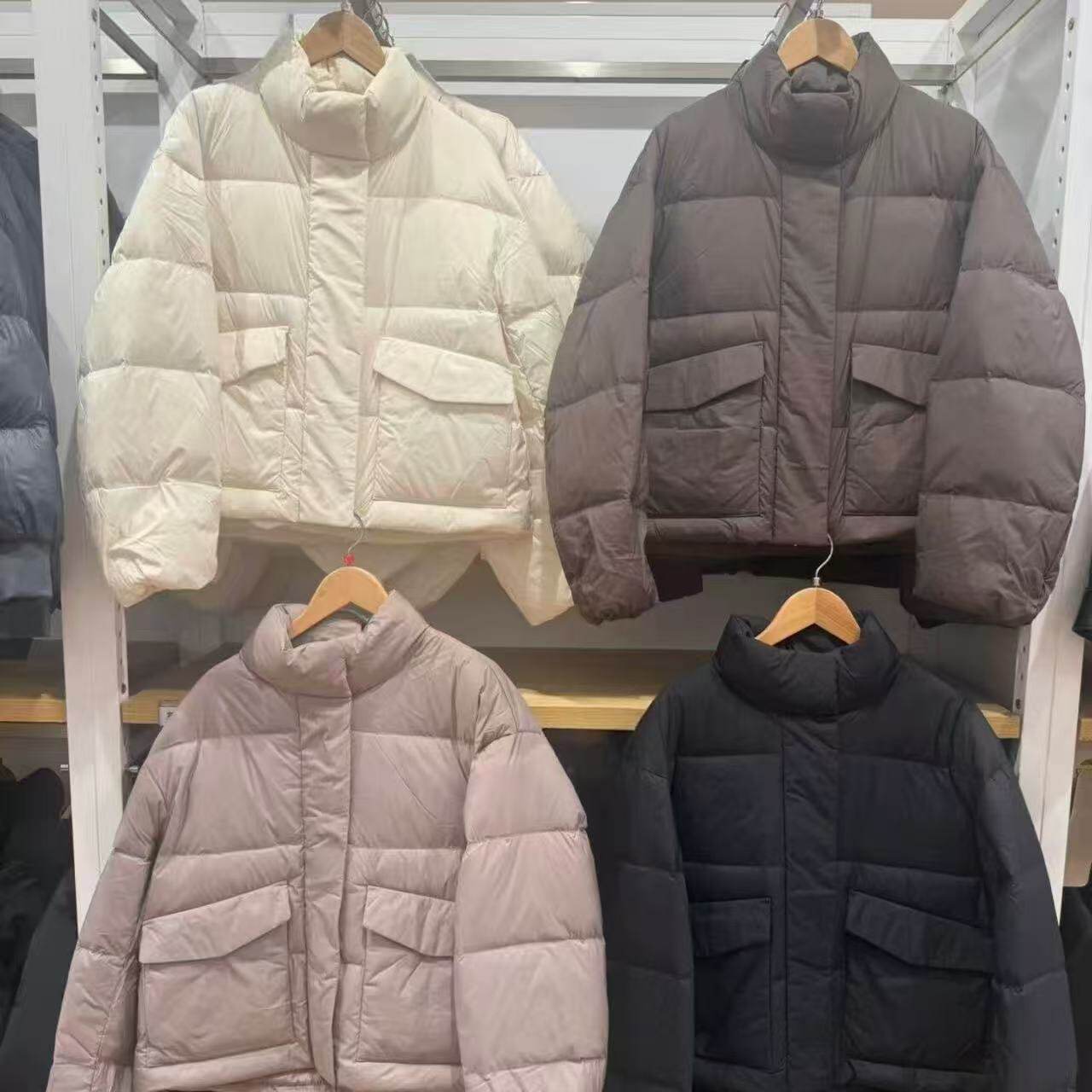 羽绒茄克/柔软面料面包服保暖羽绒服女装外套夹克2026冬款487519