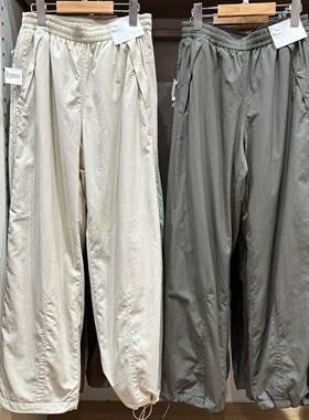 日单男女冬季新款加绒加厚阔腿裤女防风防水伞兵裤束脚长裤479402