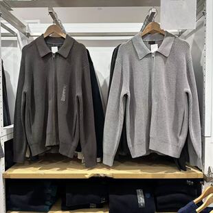 男装衬衫领拉链针织开衫/长袖毛衣毛衫26春季新款上衣外套481723