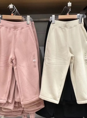 童装女童仿羊羔绒休闲宽腿裤阔腿裤加绒裤子2025年秋冬新款478169