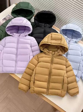 童装男童女童空气棉服可机洗连帽外套轻便保暖夹克新款上衣478123