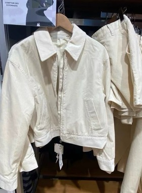 女装灯芯绒短茄克拉链外套夹克上衣时尚百搭2025秋冬季新款480100