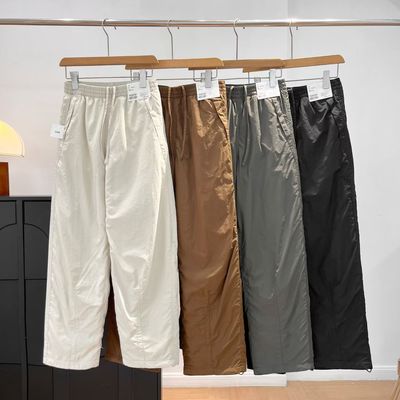 女装保暖休闲长裤/休闲裤裤子25秋冬新款松紧腰加绒直筒裤479402