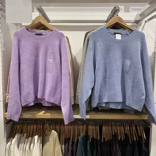 日单女装25秋冬款舒芙蕾圆领针织衫/长袖毛衣宽松软糯上衣479157