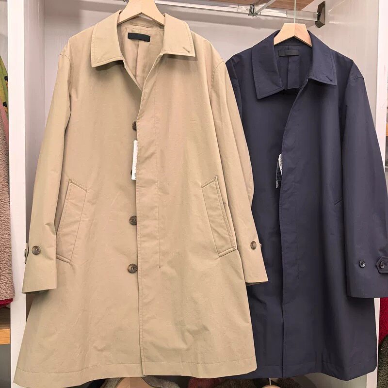 日单男装女装2026新款单排扣风衣中长款大衣休闲外套派克服484613