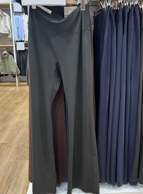 日单2025秋冬新款女装高弹力喇叭紧身裤打底运动防晒瑜伽裤480809