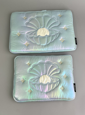 珍珠贝壳刺绣！多彩镭射光泽！笔记本Ipad平板保护套收纳内胆包包
