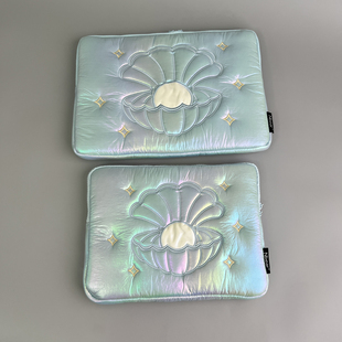 珍珠贝壳刺绣！多彩镭射光泽！笔记本Ipad平板保护套收纳内胆包包