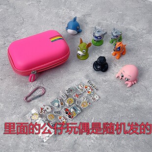特价清仓 玫红硬壳收纳小包零钱包挂件配登山扣摆件贴纸套装