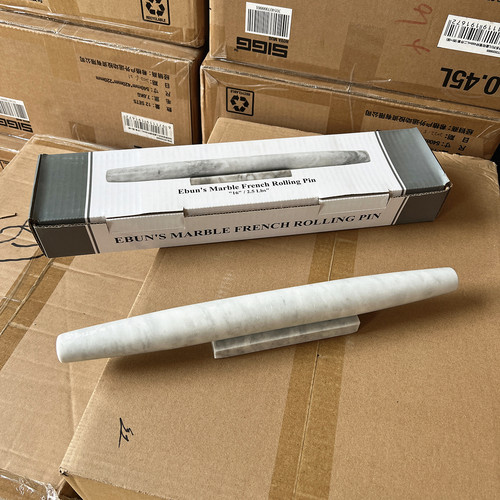 出口好货！天然大理石！厨房烘焙工具大号擀面杖压面擀饺子皮面杆