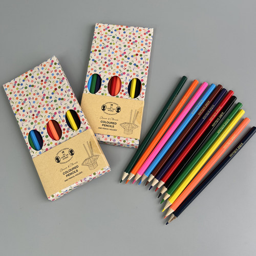 出口丹麦！SOSTRERE GRENES幼儿园小学生绘画涂鸦彩笔12色彩铅笔