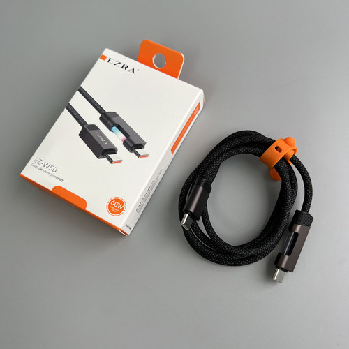 七彩炫灯！尼龙编织！双C口手机60W超快充线Type-C数据线PD快充线