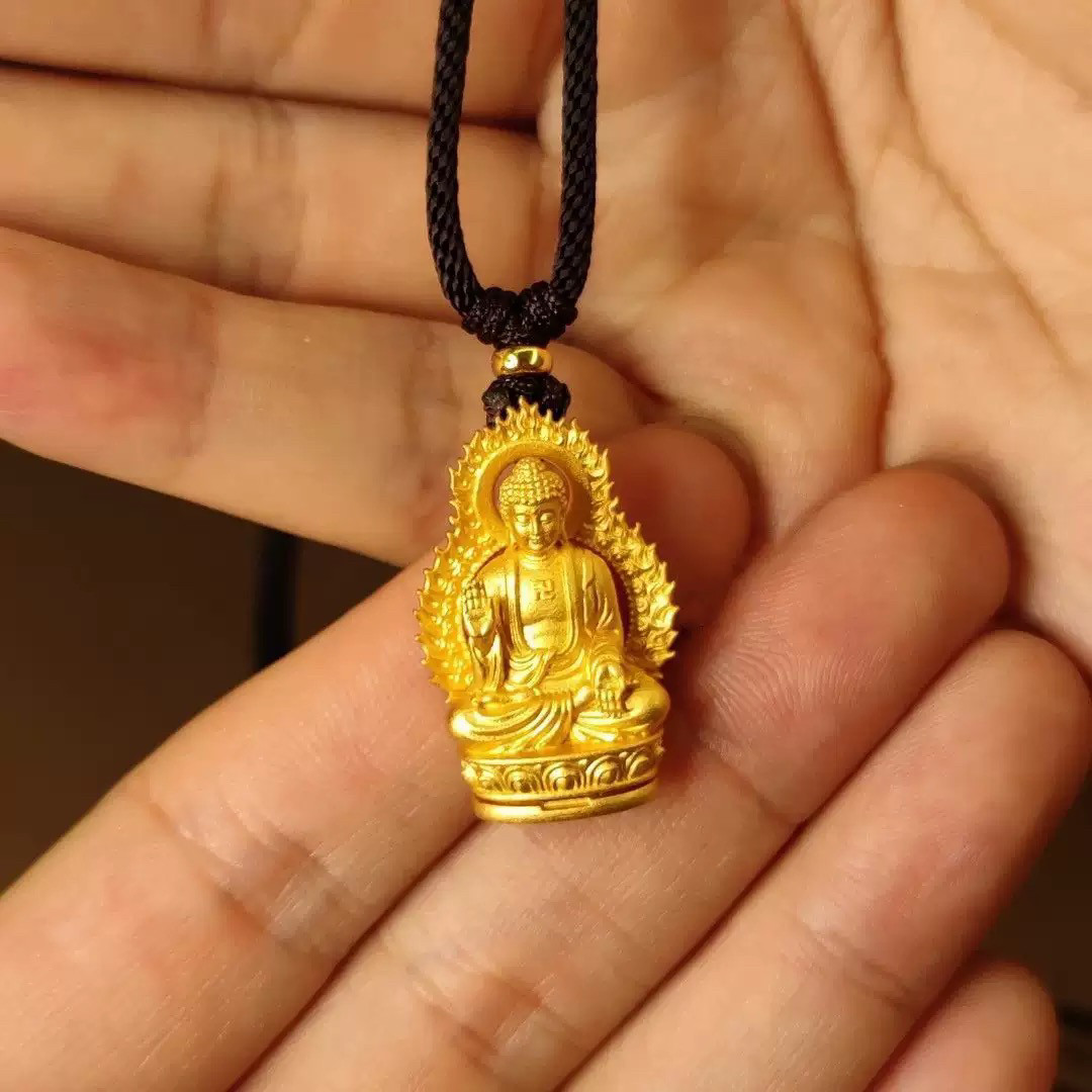 阿弥陀佛生肖猪狗守护佛手作高级感百搭时尚原创项链锁骨链项绳