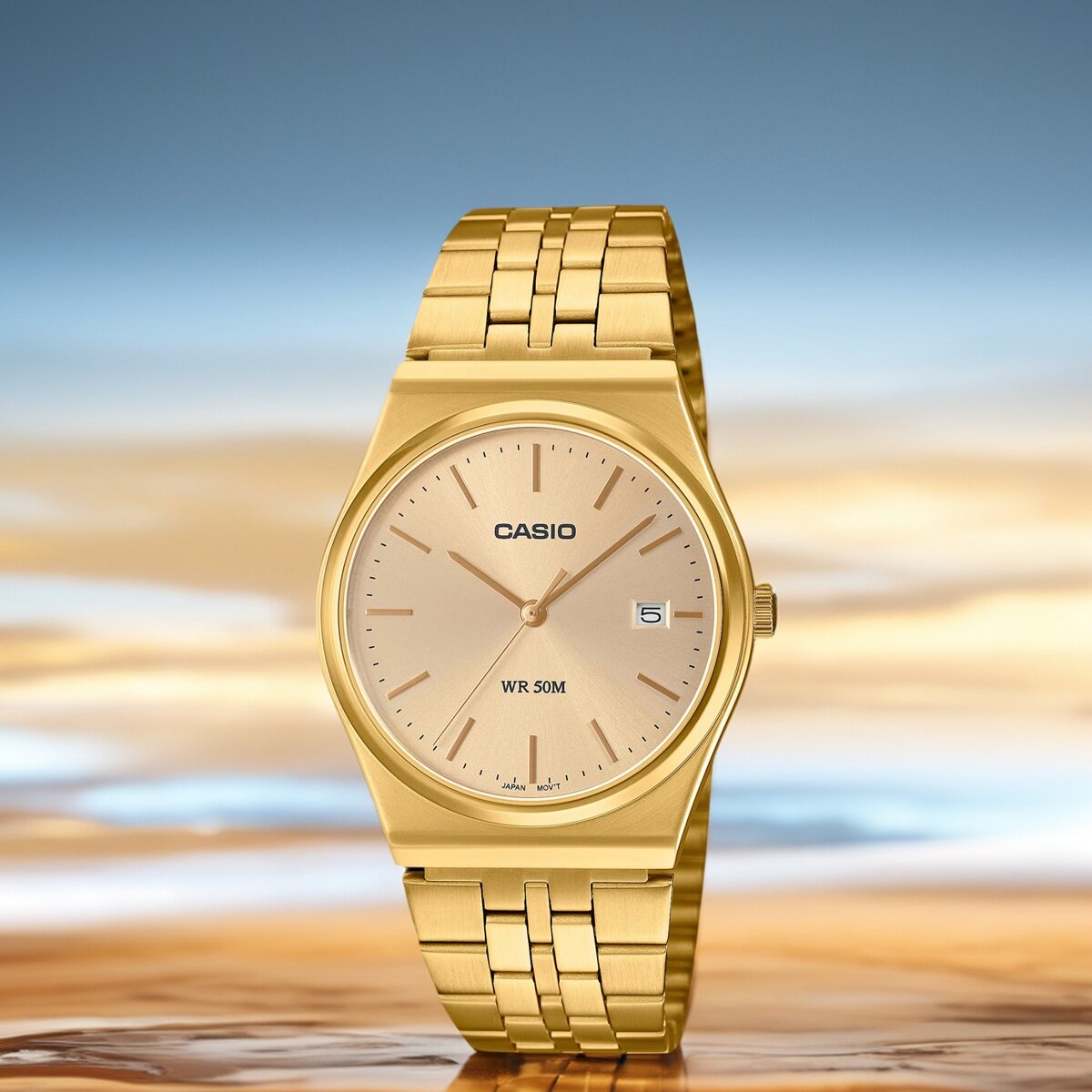 Casio时尚商务情侣款复古防水运动男表石英表 MTP-B145D-2A2V/2A1