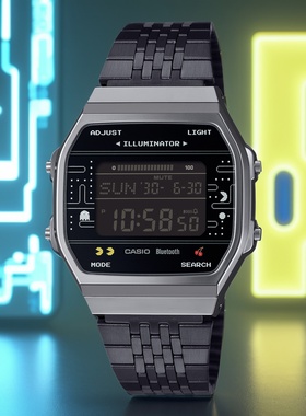 日本代购卡西欧吃豆人联名款蓝牙石英男女中性表ABL-100WEPC-1BJR