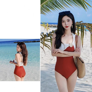 2026新款 高级感连体性感纯欲海边度假复古显白绝美温泉泳衣女 法式