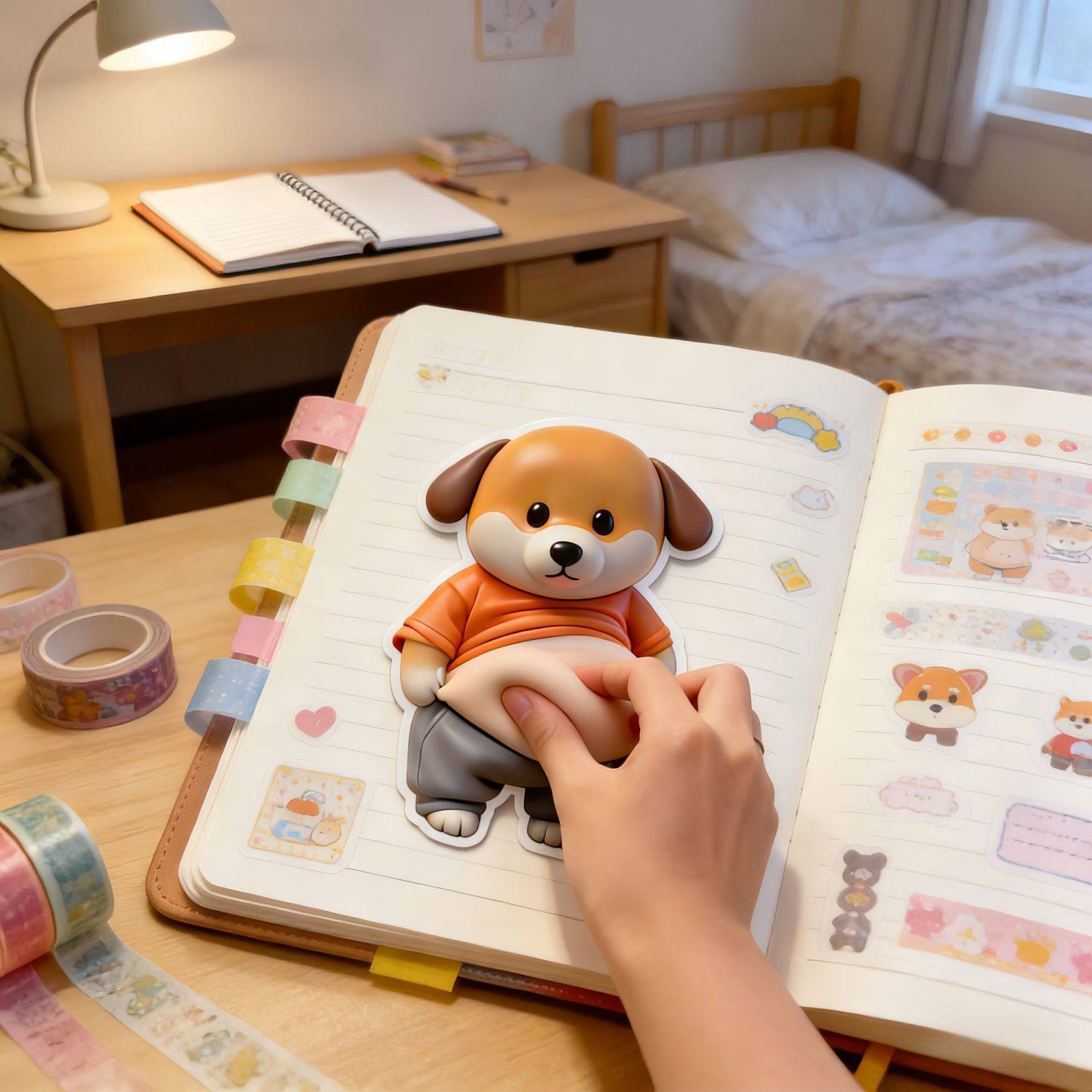 小狗图案3d款立体墙面贴纸捏捏乐可爱创意解压玩具家居柴犬冰箱贴,玩具/童车/益智/积木/模型,捏捏乐/按按乐,淘宝优惠券,粉丝福利购,淘宝优惠卷