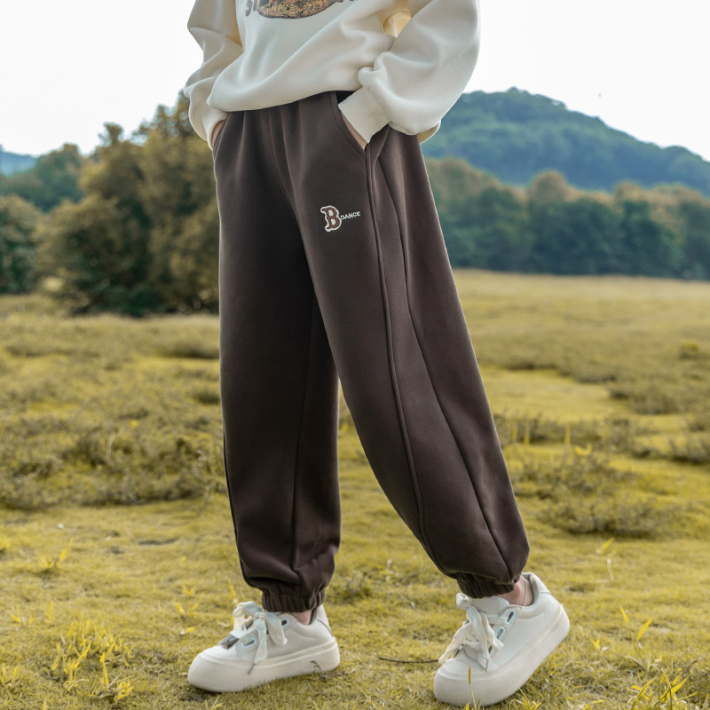 女童休闲裤中大童春秋宽松卫裤束脚秋装裤子儿童时尚运动洋气长裤