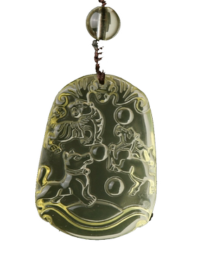 本命年生肖项链挂坠天然黄水晶