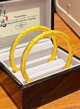 不掉色【金店同款】古法沙金国色