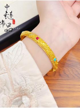 老古法凤祥金店同款沙金花丝皇后