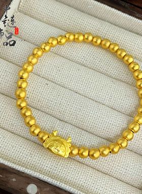 周古法生大福金店同款高保色沙金